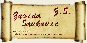 Zavida Savković vizit kartica